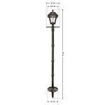 Baytown II Solar Lamp Post with EZ-Anchor Base