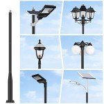 10Ft Outdoor Solar Street Light Pole