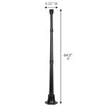 Sonic 5-Foot Decorative Black Lamp Post