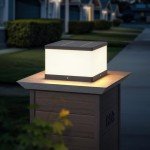 Solar Outdoor Pillar Light with Warm LED Glow