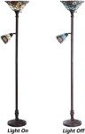 Bieye Rose Flower Tiffany Style Floor Lamp 70