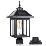 Solar Post Light with Mount Base for Outdoor Use