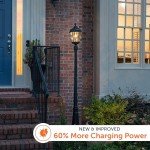 Gama Sonic Solar Lamp Post Light - Black