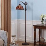 Dragonfly Tiffany Style Stained Glass Floor Lamp