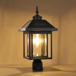 Solar Post Light with Mount Base for Outdoor Use