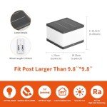 Solar Outdoor Pillar Light with Warm LED Glow