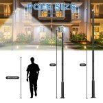 Outdoor Solar Street Light Pole with Base