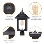 Solar Post Light with Mount Base for Outdoor Use