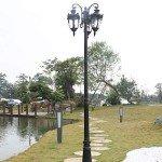 Victorian Outdoor Lamp Post with 3 Heads