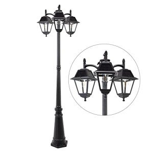 LUTEC Solar Post Light with Dusk to Dawn Sensor