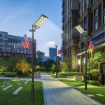 Outdoor Solar Street Light Pole with Base