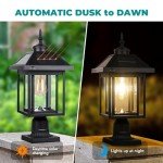Solar Post Light with Mount Base for Outdoor Use