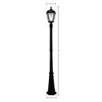Gama Sonic Solar Lamp Post Light - Black