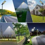 Outdoor Solar Street Light Pole with Base