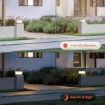 Solar Outdoor Pillar Light with Warm LED Glow