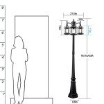 Outdoor Dusk to Dawn 3-Head Lamp Post Light