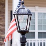 Gama Sonic Solar Lamp Post Light - Black
