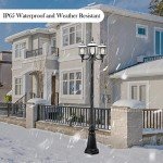 3-Head Dusk to Dawn Outdoor Lamp Post Light