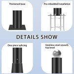 10FT Black Iron Solar Street Light Pole