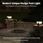 Outdoor Solar Pillar Light - Modern LED Lantern