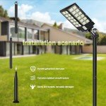 10ft Outdoor Solar Street Light Lamp Post