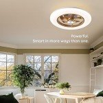 Smart Low Profile Ceiling Fan with LED Light