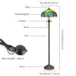 Tiffany Style Floor Lamp with Dragonfly Design