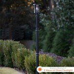 GAMA SONIC Aurora Solar Bulb Lamp Post - Black