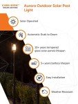 GAMA SONIC Aurora Solar Bulb Lamp Post - Black