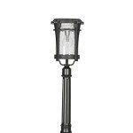 GAMA SONIC Aurora Solar Bulb Lamp Post - Black