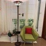 Bieye Rose Flower Tiffany Style Floor Lamp 70