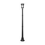 GAMA SONIC Aurora Solar Bulb Lamp Post - Black