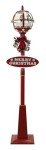 Musical Snow Globe Lamp Post with Santa