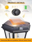 CMRCOZIRA Solar Dusk to Dawn Outdoor Lamp Post