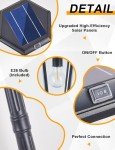 CMRCOZIRA Solar Dusk to Dawn Outdoor Lamp Post