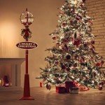 Musical Snow Globe Lamp Post with Santa