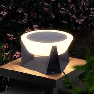 ZRJJMLAN Outdoor Solar Pillar Light 15"x15
