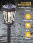 CMRCOZIRA Solar Dusk to Dawn Outdoor Lamp Post