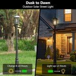 Emliviar 82" Solar LED Street Lamp with Remote