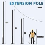 13Ft Outdoor Solar Street Light Pole Post
