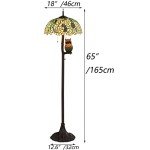 Bieye Golden Laburnum Tiffany Style Floor Lamp