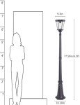 CMRCOZIRA Solar Dusk to Dawn Outdoor Lamp Post