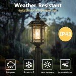 Emliviar 82" Solar LED Street Lamp with Remote