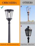 CMRCOZIRA Solar Dusk to Dawn Outdoor Lamp Post