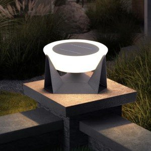 Modern Outdoor Solar Post Light for Garden