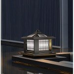 Modern Solar Post Light - Black Lantern Style