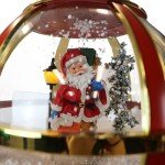 Musical Snow Globe Lamp Post with Santa