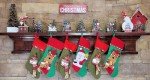Lulu Decor Bear & Kids Christmas Stocking Holder