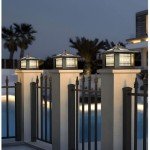 Modern Solar Post Light - Black Lantern Style