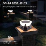 Outdoor Solar Post Light with Modern LED Design